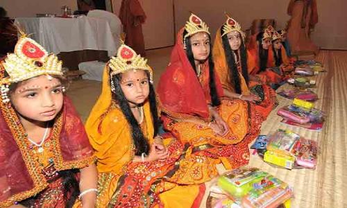 चैत्र नवरात्रि कन्या पूजन